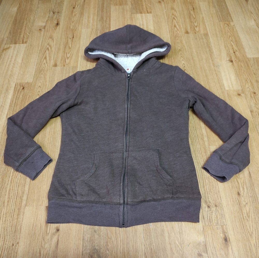 Sherpa lined size lg zip up hoodie